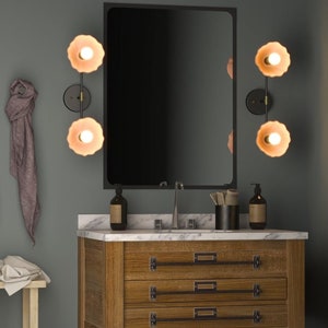 Muebles de dormitorio con espejo para el hogar, tocador Hollywood con  bombillas, espejo, tocador moderno, luces