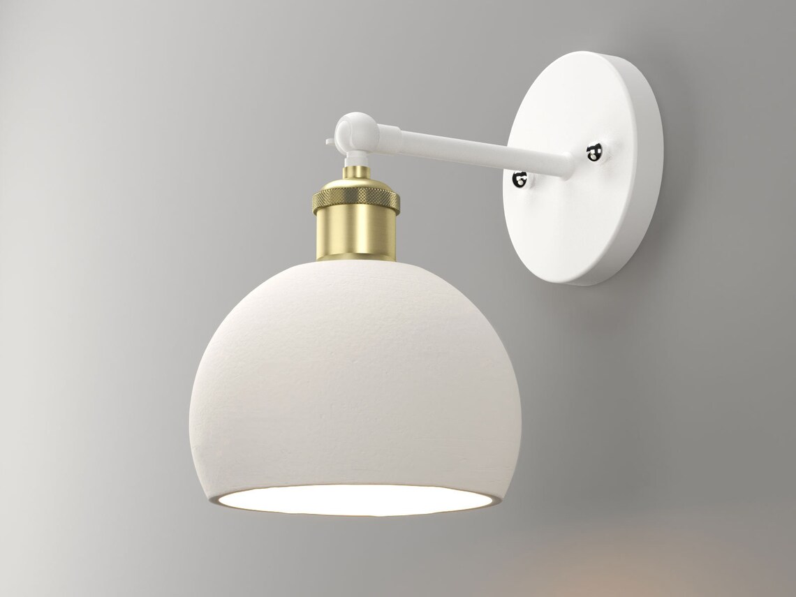 Chic Ceramic Sphere 'Naaya Orb' Wall Light Fixture Etsy