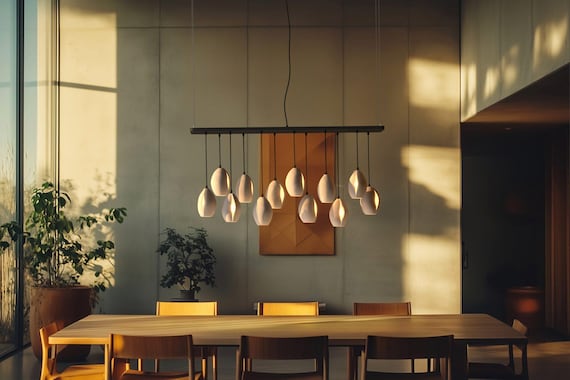 Organic Ceramic Shell Pendant Chandelier for Contemporary Homes – Naaya CONCHIGLIETTE