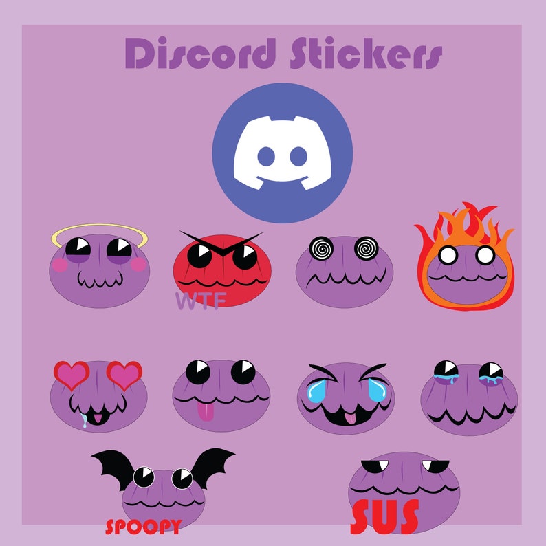 Clam Emoji Discord Stickers Etsy