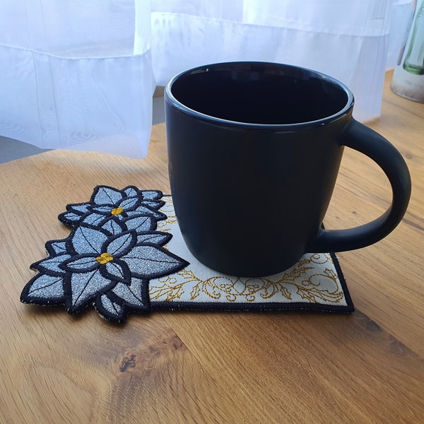 Untersetzter | Mug Rug | Weihnachten, Weihnachtsstern