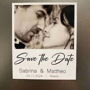 Save the Date Karten - Hochzeitseinladung -  gedruckte Einladung als Kühlschrankmagnet