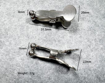 Engraved Metal Nipple Clamps: Breast Play Clothespins