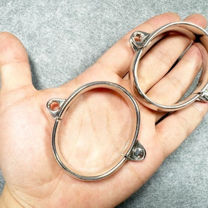 Lightweight Metal Handcuffs out of Aluminium Alloy Charming handcuffs, bracelets with padlocks with chain