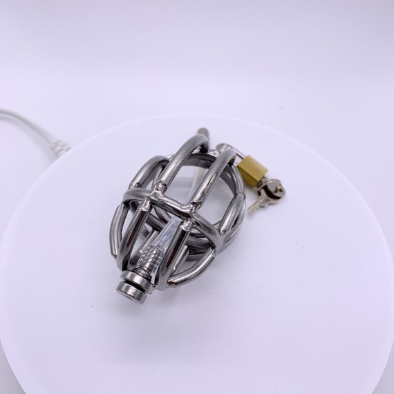Small Stainless Steel Chastity Cage,Cock Cage,Penis Rings,Male Chastity  Device With Catheter,Cock Rings