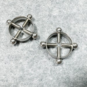 Stainless Steel Ultra Light Nipple clamps 2pcs, breast clamps,ornamental nipple clamps nipple dangles