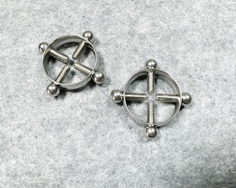 Stainless Steel Nipple Clamps: Ultra Light Breast Dangles (2pcs)