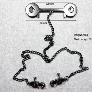 Alloy Nipple No Piercing Jewelry with Black Chains