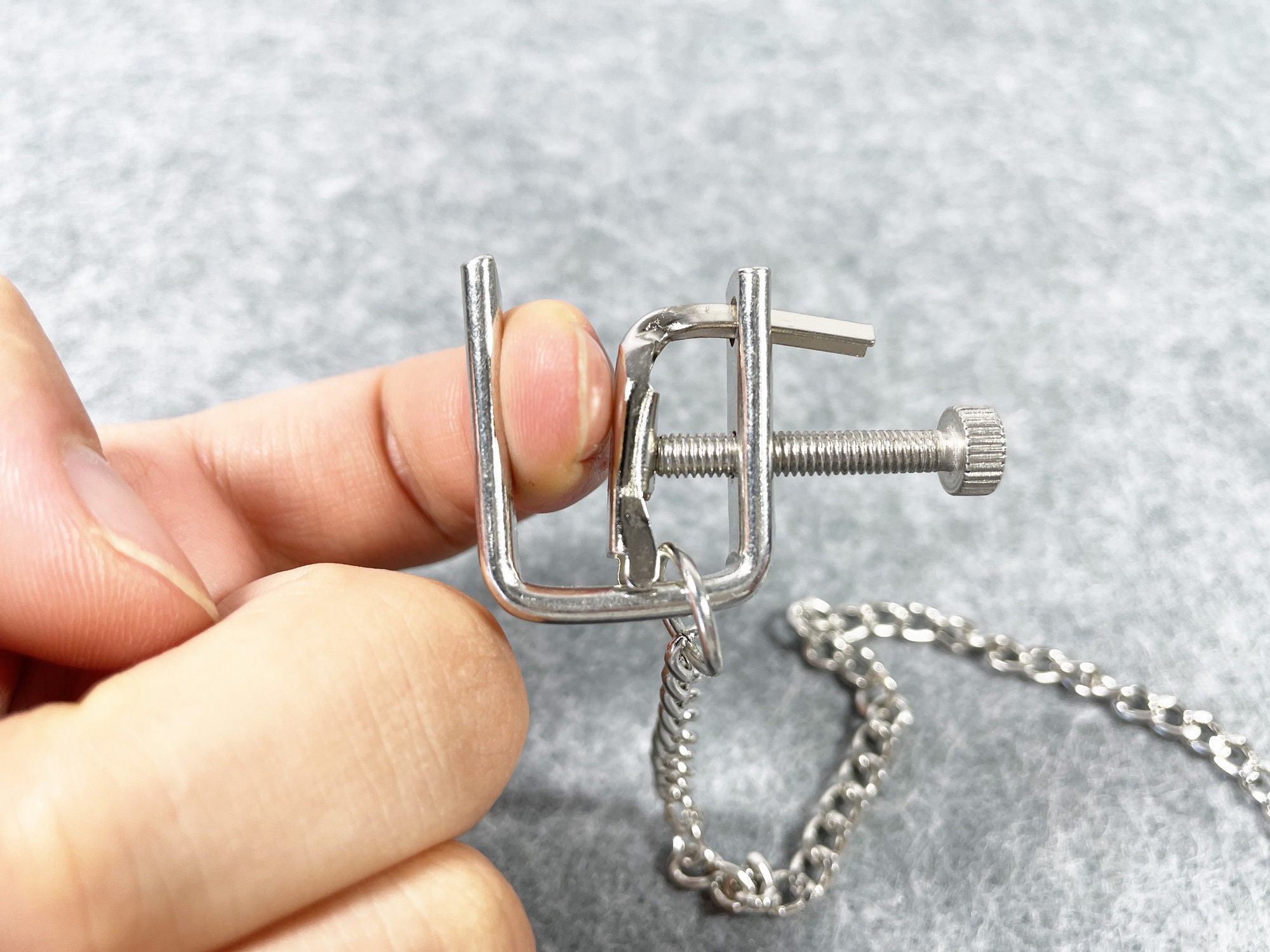 SM Chain Nipple Clamp – CHASTITY CAGE CO