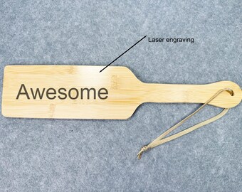 Handcrafted BDSM Bamboo Making Slapper Impact Play Toy Paddle Supports laser engraving