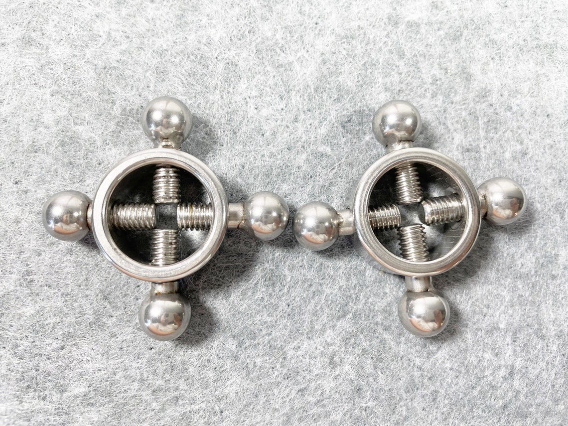 1 Pair Stainless Steel Nipple Clamps Breast Clips Nipple Slave