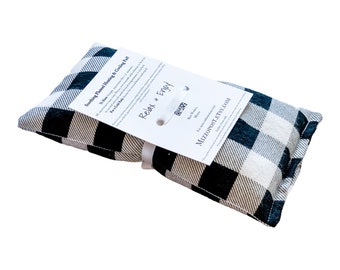 Microwavable Rice bag, Natural healing, microwave heating pad, heat pack, Stocking Stuffers, cold pack, Hot or cold therapy, Buffalo Plaid