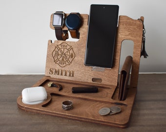 Wireless Docking Station, for iPhone and Android, for airPods, galaxy/pixel buds, MagSafe Compatible, 2 wireless charging pads are included!