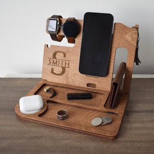 Estación de acoplamiento inalámbrica para iPhone y Android, para airPods, galaxy / pixel buds, compatible con MagSafe, ¡se incluyen 2 cargadores magnéticos!
