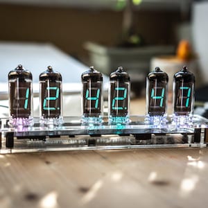 Fluorescence IV-11 6-Digit Digital VFD Tube Clock DIY Soldering Kit Vintage