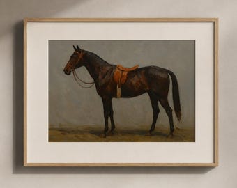 Horse Art Print Original Oil Painting Equestrian Artwork Animal Wall Art Farmhouse Country Home Decor