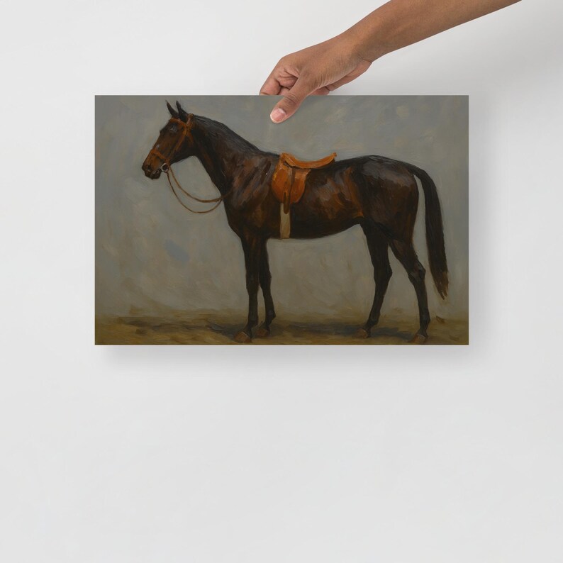 Horse Art Print Original Oil Painting Equestrian Artwork Animal Wall ...
