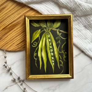 Still Life Oil Painting Original Art Farmhouse French Kitchen Art Country Moody Still Life Painting Artwork Food Vegetables Artwork