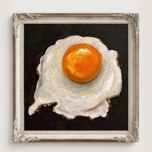 Print Ei Original Ölgemälde Food Poster Ei Stillleben Bauernhaus Küche Wand Kunst Wohnkultur
