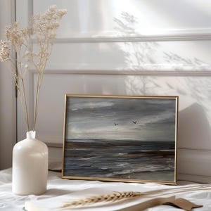 Küsten Kunst Möwen Ölgemälde Seelandschaft Landschaft Wanddekor Geschenk