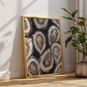 Oysters Art Print Original Oil Painting Seascape Farmhouse Wall Art Farmhouse Home Decor Coastal Decor Gift