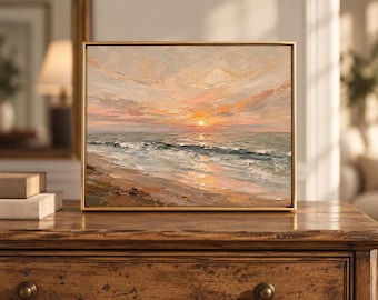 Beach Sunset Art Print, Coastal Wall Art, Ocean Landscape Print, Seascape Wall Decor, Beach Wall Art, Coastal Home Decor