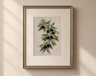 オリーブオイルプリント オリーブの木の絵画 植物の壁アート ファーム