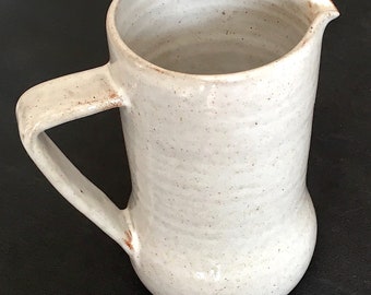 Vallauris ceramic pitcher signed Claudie and Jean Rivier France vintage 1960