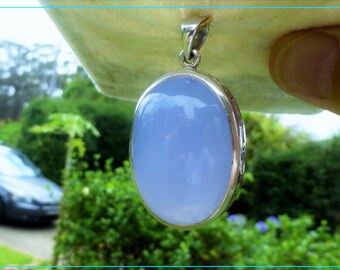 Metalsmith Pendant Gold Vermeil Pendant Natural Stone Pendant Women Pendant Gift For Wedding Blue Chalcedony Pendant Chain Pendant