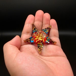 Tiny Starfish, Rainbow Starfish, Glass Starfish, Starfish figurine, Aquatic figurine, Starfish miniature, Glass miniature, Colorful Glass