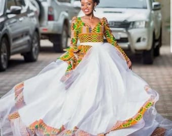kente wedding gown