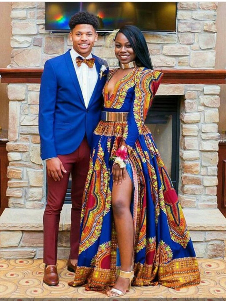 Dashiki Maxi Dress African Print Dress African Print Prom Dress