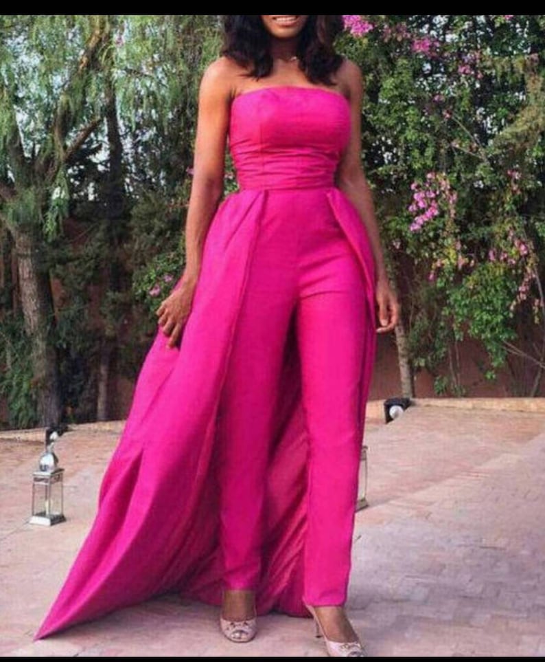 Prom Jumpsuit African Jumpsuit Plain Jumpsuit Wedding Jumpsuit