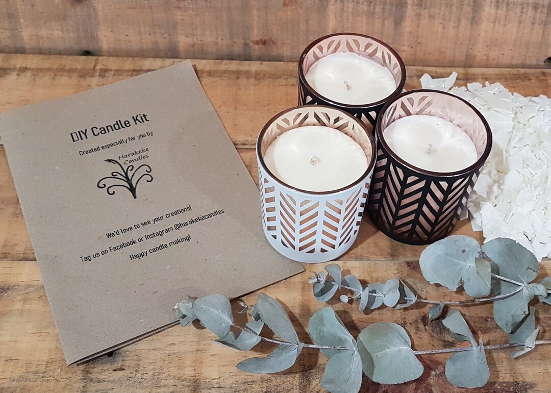 DIY Candle Making Kit, Make Your Own Scented Soy Wax Candles, Makes X3