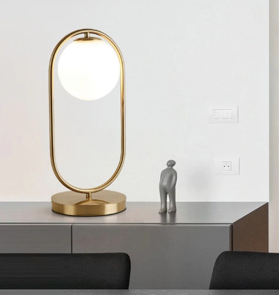 Designer Modern Luxury Glass Ball Bedside/Table Lamp Table Etsy