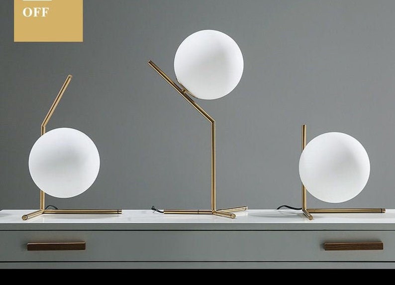 Designer Modern Glass Ball Bedside/Table Lamp Table Lights Etsy