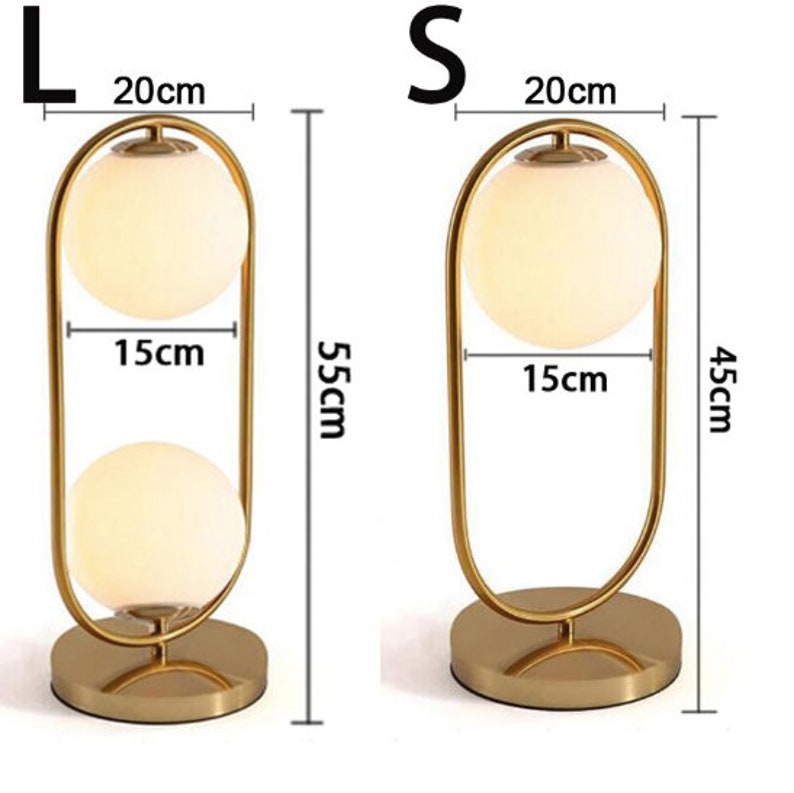 Designer Modern Luxury Glass Ball Bedside/Table Lamp Table Etsy