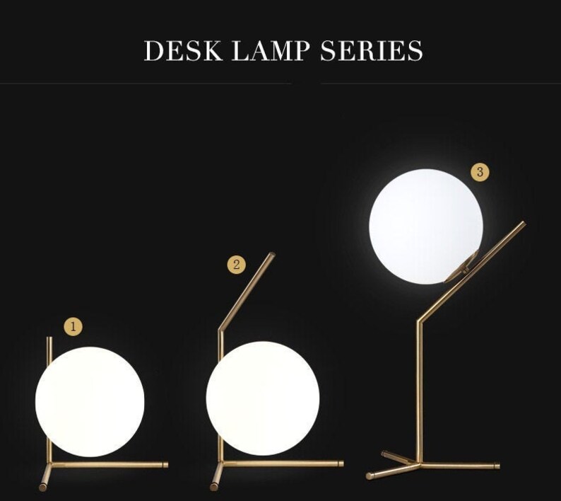 Designer Modern Glass Ball Bedside/Table Lamp Table Lights Etsy