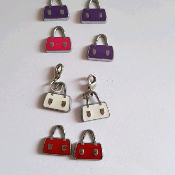 Lot de 10 pendentifs sac 12x12 mm (9)