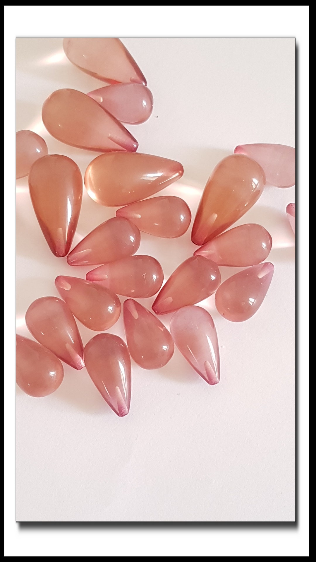 Translucent Pearls Set of 60 Pearls Translucent Drop 2 Sizes C158 - Etsy