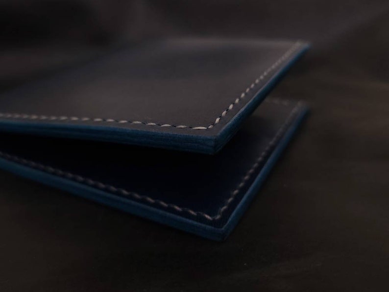 Blue Buttero full leather bifold