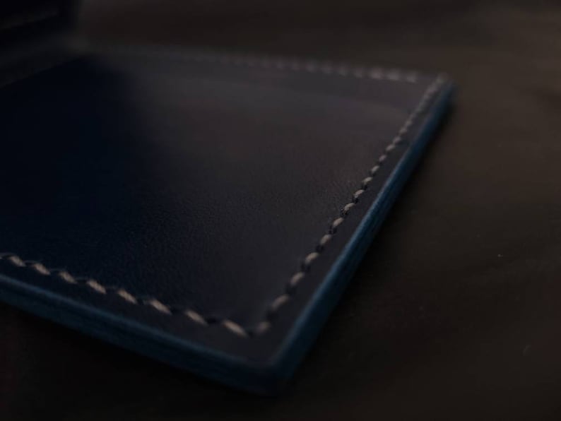 Blue Buttero full leather bifold