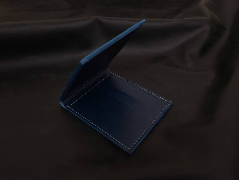 Blue Buttero full leather bifold