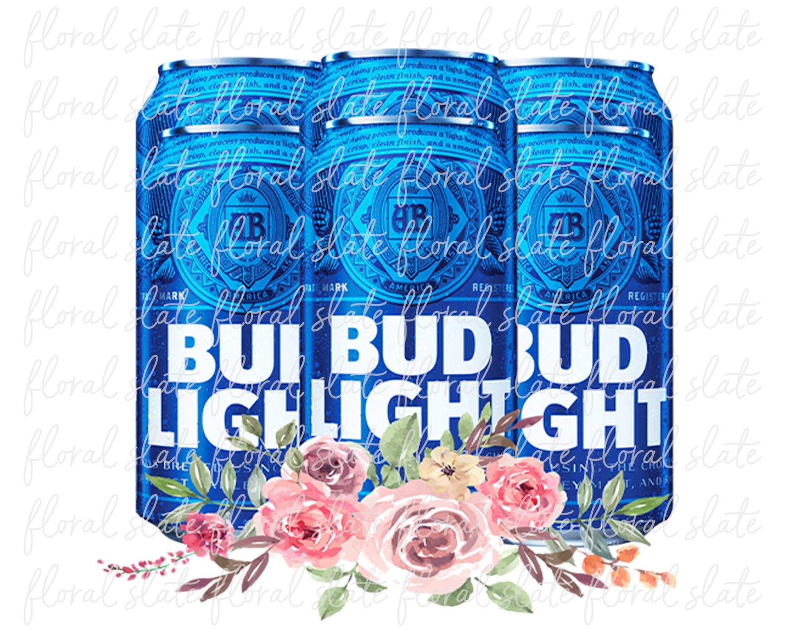 Floral Beer Alcohol Funny Coors Sublimation Design Download | Etsy