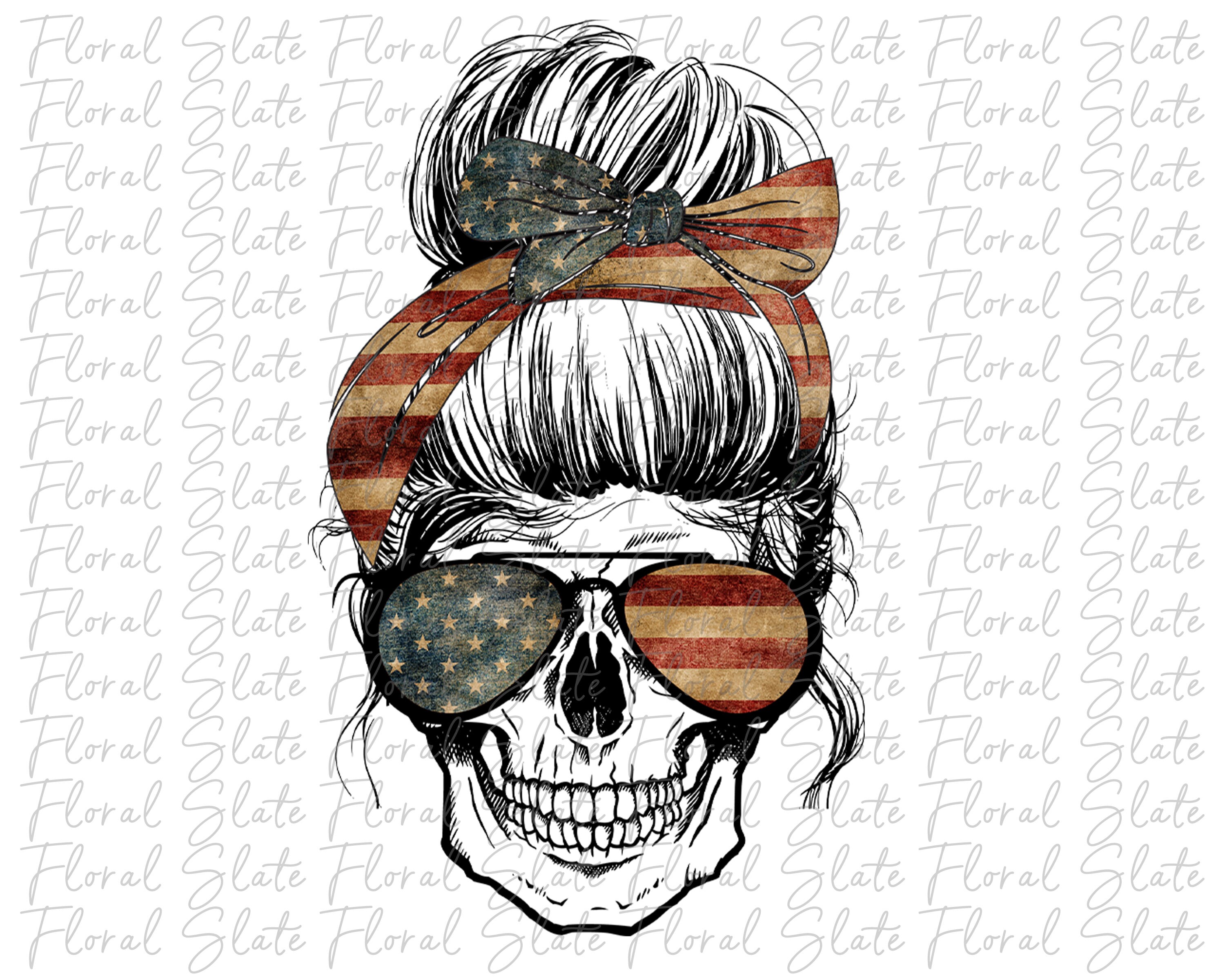 Download Mom Life Skull Sublimation Downloads USA Flag Skull ...