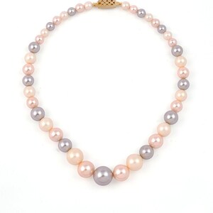 Pearl Necklace, Wedding Pearl Necklace, Bridal Pearl Necklace, Multi-color Pearl necklace, multi colour pearl, Victorian pearl necklace image 3