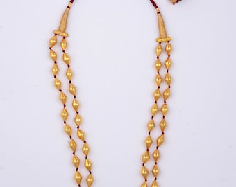 Dholki Necklace, 925 Silver dholki mala, Borimala