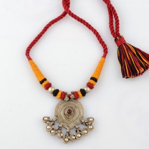 Indian Jewellery, Ethnic silver Jewellery, boho Necklace, tribal Jewellery, banjara jewellery, 925 Silver, Indian handmade necklace
