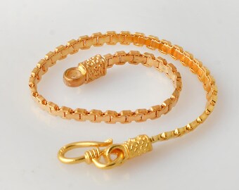 925 Sterling Silver Box Chain Bracelet: 4mm Unisex Layering Bracelet