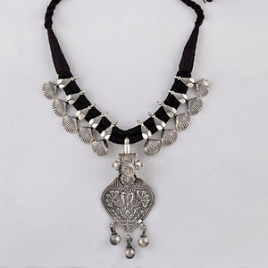 Indian Jewellery, Ethnic silver Jewellery, boho Necklace, tribal Jewellery, banjara jewellery, 925 Silver, Indian handmade necklace